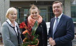 Erika Schulte, Geschäftsführerin der Hanau Wirtschaftsförderung GmbH, Friederike Echterhoff, Geschäftsführerin 